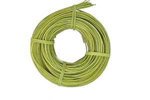 famos Peddigrohr Flechtmaterial Korbflechten 2,25 mm viele Farben zur Auswahl (100g, Olivgrün)