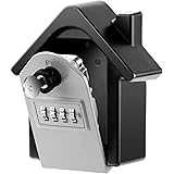 TEUEN Caja Seguridad Llaves Grande Caja Llaves Combinacion Key Safe Box with 4 Dígitos Código, Almacenamiento Seguro para Lla