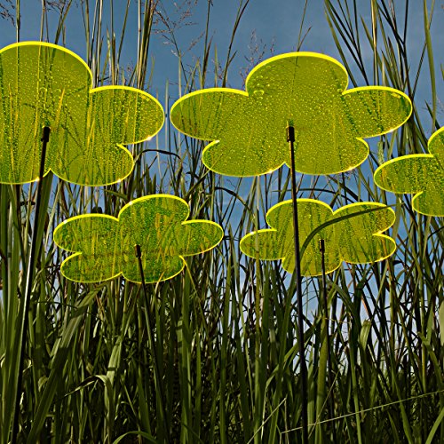 SUNPLAY „Sonnenfänger Blumen“ in GELB, 3 Stück je 20 cm Durchmesser im Set + 70 cm Schwingstäbe - 3