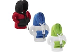 L&ieserram 3 Stück Schalthebel Haube Schaltknauf Mini Hoodie, Pulli Hoody für Auto Schaltknauf Schaltknüppel, Schalthebelhaube Car Gear Shift Cover (Rot + Blau + Grün)