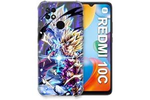 Cokitec Funda para Xiaomi Redmi 10C Manga Dragon Ball Sangohan Duo
