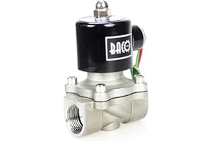 BACOENG AC 220V 3/4" Elettrico elettrovalvola Acciaio Inossidabile Solenoid Valve per Acqua Aria Olio NC
