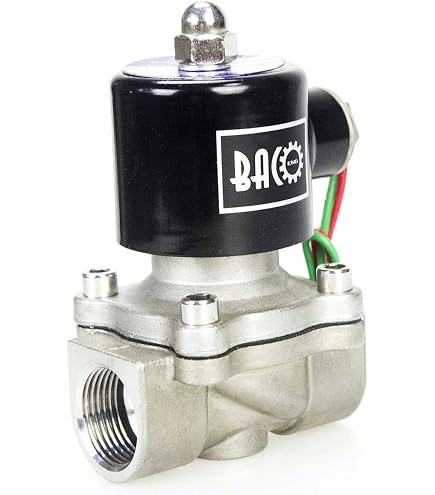 Válvula Solenoide Eléctrica AOMAG 3/8" Normalmente Cerrada, 12 VDC, Junta VITON, Para Aire, Gas, Combustible