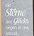 Produktbild Vorhang Wandteppich GILDE Schlaufen in Grau mit Sterne und Spruch Die Sterne des Glücks liegen in uns selbst... ca 240 x 45cm