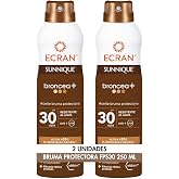 Ecran Sunnique Sun Oil in Bronze Mist + SPF 30 &ndash; 2 x 250 ml | PureBronze technology activates melanin up to 55% for faster ta