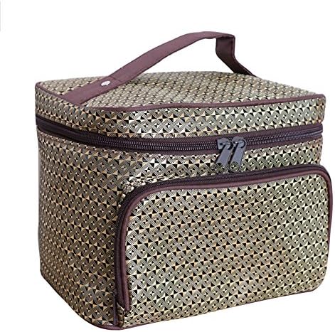 Large capacity multi-function travel large skin care product multi-layer collection box 22*17*16cm,Coffee