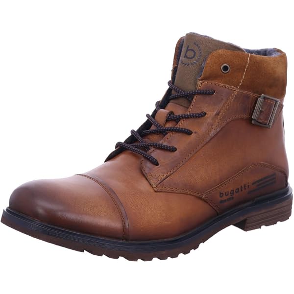 Bugatti Herren Stiefel Leder Boots Gefüttert Busin Produktbild-Vorschau 3