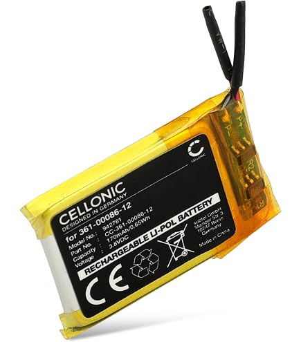 CELLONIC 1x Batterie Compatible avec Garmin Fenix 6S Pro, Instinct | 1x, ( 170mAh, 3.8V, Lithium Polymère), Montre connectée et bracelet de fitness Batterie pour Garmin 361-00086-12 CELLONIC 1x Batterie Compatible avec Garmin Fenix 6S Pro, Instinct | 1x, ( 170mAh, 3.8V, Lithium Polymère), Montre connectée et bracelet de fitness Batterie pour Garmin 361-00086-12