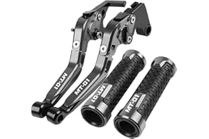 YXSM pour Yamaha MT01 2004-2009 Leviers d'embrayage De Frein Pliants De Moto Poignées De Guidon Réglables Accessoires De CNC avec Logo MT-01 MT 01 (Couleur : 4)