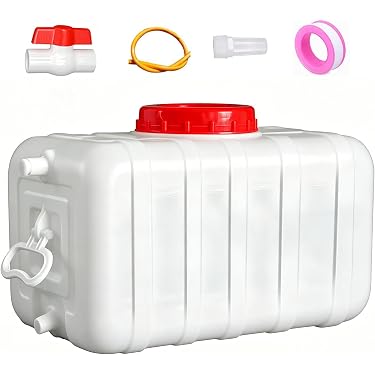 Seau à Eau Portable Cabilock 10 L – Robinet, Joint étanche, Plastique épais Pour Camping Et Voyage
