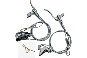 EPHEYFIF Hydraulic E-Bike Brake Set For Bafang – 4-Piston Disc Brakes with 3-Pin Waterproof Connector – Compatible with M400/M500/M600/M800/G510/G520/G530 Motors