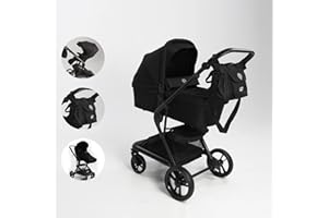 Kinderwagen 2 in 1 komplettset, LOVY Speedy (Black Pantera). Der Komplettset erhaltet: Babywanne, Babyschale für das Auto, Sportsitz, Wickeltasche, Regenschutz und ein Moskitonetz.