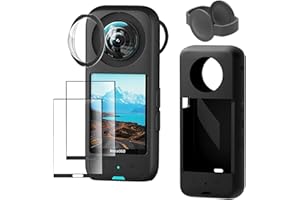 KBJUH Insta360 Zubehör Insta360 X3 Linsenschutz Insta360 X3 Case, Insta360 X3 Silikonhülle Insta 360 X3 Lens Guard Linsenschutz und Displayschutz Insta360 One X3 Zubehör für Insta360 X3 Kamera