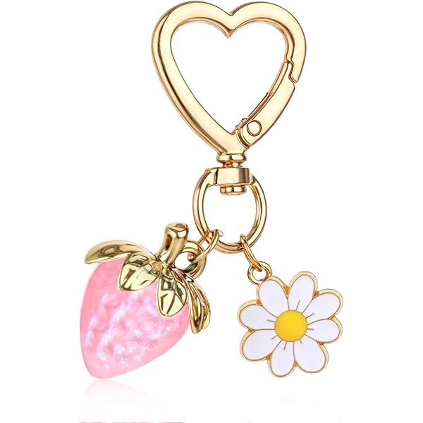 Stalen goldplated ketting met hanger sleutel en hart met zirkonia voor dames | -NL