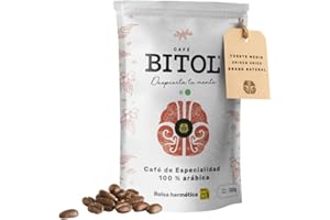 CAFÉ BITOL Café de Especialidad en Grano Natural 100% Arábica Origen Único Colombia Huila Supremo - BITOL #1 Gourmet Tueste Medio Intensidad Suave Notas Chocolate Caramelo Cuerpo Equilibrado Bolsa Hermetica 300g