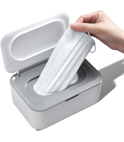 Boite Lingette Whchiy Boîte à Lingettes Humides, Grande Capacité En Plastique Avec Couvercle Anti-poussière Boite Lingettes Humides
