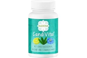 ‎MADENA MADENA CandiVital, natürlicher Phyto-Komplex, geeignet bei Candida albicans Candidose Hefepilzinfektion*, mit Caprylsäure hochdosiert, Oregano, Grapefruitkernen und Schwarzkümmel