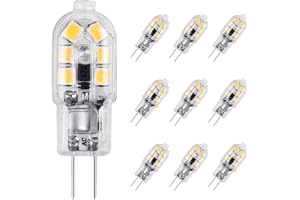 Vicloon G4 LED -lampa, [10 -pack] LED -päron G4 LED -lampor Transparent varma vita 2W 130 lm ersättning för 15W halogenlampor