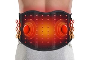 ARRIS Fascia riscaldata per massaggi schiena, riscaldamento elettrico, cintura in vita con massaggiatore a vibrazione per lombare lombare, vita addominale