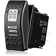 1 Pack Backup Light Switch Amber LED Light Replacement for Can-Am Commander Defender Maverick, 5 Pin Rocker Switch On/Off Switch, 20A 12V