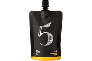 CHILLI NO. 5 Chilli No.5 | Jerk Jamaïque, Sauce Piquante Gourmet, Végan, Sans Gluten, Sans Colorants ni Arômes Artificiels, Poche de 100 Millilitres