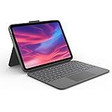 Logitech Combo Touch Custodia Con Tastiera Rimovibileper Ipad, Ampio Trackpad Di Precisione, Tastiera Standard Retroilluminat