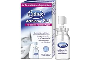 Optrex Actispray 2in1 Augenspray gegen trockene & gereizte Augen - Liposomales Augenspray für sofortige Linderung - 1 x 10 ml