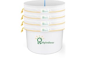 Hyindoor Bubble Bags All Mesh 5 Gallonen 4 Bags Set Bubble Hash Bag Ice-O-Lator Krautig EIS Essenz Extractor Kit mit Presssieb und Tragetasche für Kräuterextraktion und Produktion von Hasch