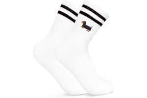 Kaempe Calcetines para perro salchicha (36 – 42), divertidos calcetines de tenis con motivo de perro salchicha decoración regalos accesorios personalizados regalo para mujer hombre calcetines diseño