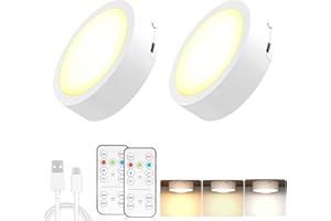 LABOREDUCER Under Cabinet Kitchen Lights Rechargeable with Remote 2 Pack,Under Cupboard Lights Battery with Magnetic Base Detachable,Dimmable 2700K-6000K for Wall Sconces,Table Lamp