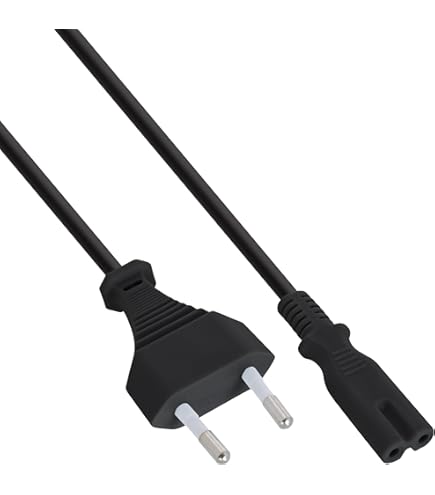 Cable Matters 2-pack Haaks Netsnoer 2-polig 2 m - 90° Eurostekker Type