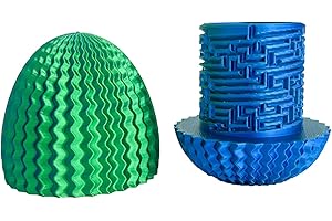 FUNLOV Mystery Egg Maze Box Gift, Money Puzzle Box for Cash, 3D Printed Maze Game with Hidden Compartment, Reusable Puzzle Gift Box for Adults & Kids, Birthday, Christmas, Halloween, Easter (D)