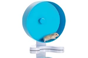 HI-ERA 8.5 Inches Super Silent Hamster Wheel for Hamster Exercise Wheel Compatible with Gerbil, Syrian & Dwarf, Chinchilla and More Small Animal Exercise Wheel with Stable Stand, Blue
