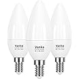 Vanke E14 LED Light Bulb, Cool White 6000K, 6W (40 Watts Equivalent), 470 Lumen LED Candle Bulb, SES Small Edison Screw Light Bulbs, Non-Dimmable, Pack of 3