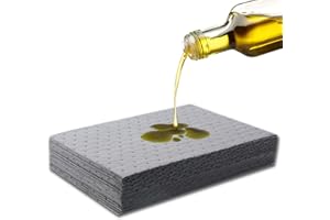 LANZLC Lot de 30 lingettes absorbantes universelles, tapis de liaison d'huile, tapis de nettoyage d'huile, tapis absorbant l'huile pour atelier, garage, liquides renversés à base d'eau, huile 25 x 33