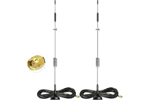 Bingfu 4G LTE Antenna SMA Male Aerial 8dBi Magnetic Base (2-Pack) for Vodafone EE O2 Three 4G LTE Router Modem Hotspot CPE Gateway Modular Wildlife Camera Trail Camera