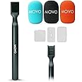 Movo WMX-HM Handheld Wireless Microphone Adapter for Mini and WMX-2 Systems - Compatible With DJI Mic, Rode GO, Hollyland Lark, and More - Handheld Mic Mount