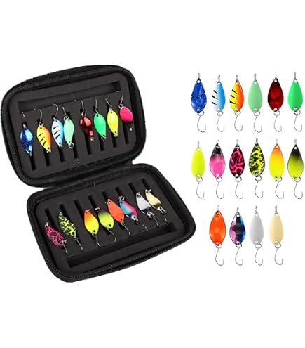 Lot De 10 Cuillères Métal Spinner – Leurre De Pêche Aux Reflets Éblouissants, Triple Hameçon, Eau Douce Et Salée