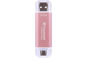 ‎TRANSCEND Transcend 512GB External SSD, Up to 1,050MB/s, Dual USB Flash Drive for iPhone&iPad&Mac, Windows&Android, Tablet&PC, Smart TV, USB 3.2 Gen 2 Thumb Drive Photo Stick, 2-in-1 Type C &Type A Memory Stick