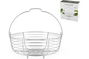 INOXPRAN - Cestello Cuocivapore INOXBASKET, Cestello per Cottura a Vapore in Acciaio Inossidabile, Ø 19 cm, Accessorio per Pentole Resistente ad Urti e Graffi, per Cucinare Piatti Sani e Leggeri