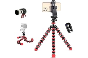 ANDYLV Mini treppiede per smartphone e fotocamera, supporto per telefono cellulare, supporto per iPhone, treppiedi Samsung, supporto leggero per fotocamera
