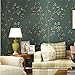 Produktbild H&M Wallpaper Vlies Retro Garten 3D Relief wasserdichte Tapete dekorative Schlafzimmer TV Wand Wohnzimmer Tapete -53cm (W) * 10m (L) , dark green