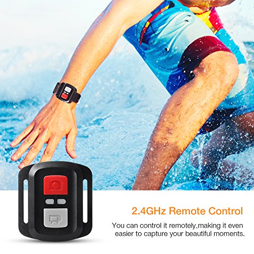 APEMAN Action Cam 4K WIFI Camera 16MP Ultra Full HD Unterwasser Kamera Helmkamera Wasserdicht mit 2.4G Fernbedienung 2 verbesserten Akkus und Montage ZubehÃ¶r Kit