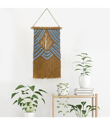 Tapiz De Pared De Macramé Bohemio | Decoración Hecha A Mano | Para Salón, Dormitorio U Oficina