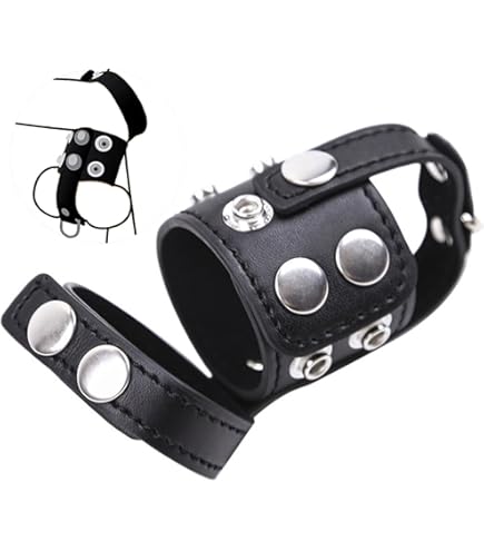 Cockring mit Hodenteiler Hodentrenner aus weichem Leder (schwarz) :  Amazon.de: Drogerie & Körperpflege