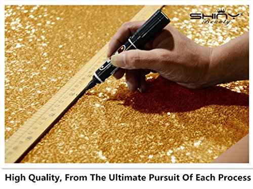 ShinyBeauty Glitzerndes Gold Pailletten Tischdecke-150x260cm Rechteck - 5