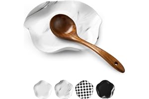 ABRUTY Spoon Rest for Stove Top, Ceramic Spoon Holder for Kitchen Counter, Modern Farmhouse Kitchen Decor Accessories for Spatula, Spoons or Tongs