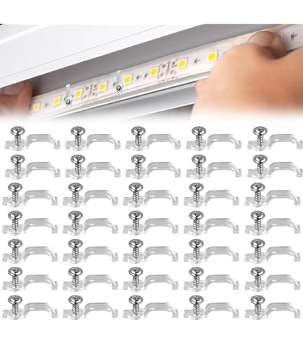 Lot De 200 Clips De Fixation En Silicone Pour Bande Lumineuse LED Pour