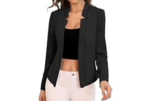 FWAY Blazer Donna Elegante Maniche Lunghe Blazer Cardigan Casual Business Foderato Anteriore Aperto Giacca