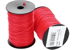 GARPET Fil de maçon - Fil de pose - 100 m - 2 mm Cordon de maçonnerie ligne de guidage cordon de pavage cordon de pose fil à plomb cordon de construction 100m 2mm rouge